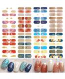 NAILDOKI Nail Stickers 8 Sheets x 14 Pieces - Self-Adhesive Gel Nail Wraps for Women & Girls | Nail Polish Strips & Art Decals C3-20 - Buy Online on GoSupps.com