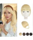 BARSDAR Clip in French Bangs Fringe Extension - 100% Real Human Hair, Natural Color 613#-1 Beach Gold - Washable/Dye-able - Pack of 1 - Buy Online on GoSupps.com