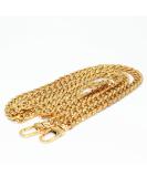 WEICHUAN 47" DIY Iron Flat Chain Strap Handbag Chains Accessories Purse Straps Shoulder Cross Body Replacement Straps, with Metal Buckles (Gold) - Buy Online on GoSupps.com