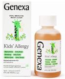Genexa Kids' Organic Liquid Allergy Medication - 4oz | Vegan, Gluten-Free & Non-GMO | Agave Flavor | Effective Antihistamine for Children - Buy Online on GoSupps.com