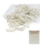 Metal Snap Hair Extension Clips - U-Shape Wig Clips for DIY Extensions (WHITE) - Buy Online on GoSupps.com