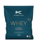 Kinetica Strawberry Whey Protein Powder 4.5kg | 23g Protein per Serving | 150 Servings | EU Grass-Fed Cows | Superior Mixability & Taste - Buy Online on GoSupps.com