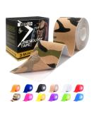 SOONGO Sports Tape 5cm*5m Camo - Elastic, Waterproof, Hypoallergenic - Relieve Muscle Soreness and Strain - for Shoulders, Wrists, Knees, Ankles - 1 Roll - Buy Online on GoSupps.com