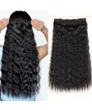 SEGO Clip-In Hair Extensions - 10 Inch Wavy Black Synthetic Tress with 5 Clips | Real Hair Look - Buy Online on GoSupps.com