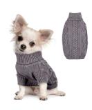 Hjumarayan Dog Sweater - Warm & Elegant Sweater for Small Dogs | Stylish Chihuahua Sweater with Dishes Opening (Gray XS) - Buy Online on GoSupps.com