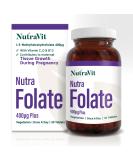 NUTRAFOLATE Plus 400mcg Folic Acid Tablets | Pregnancy & Pre-Pregnancy Vitamin with Vitamins D, C, B12 | Vegetarian | NutraVit - Buy Online on GoSupps.com