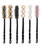 JDXN Hair Bun Maker 6-Piece Set | Shining Flower Deft Bun Maker for French Twist Hairstyles | Hair Accessories for Girls | Mixed Color Set 2 - Buy Online on GoSupps.com