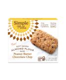 Simple Mills Almond Flour Bars - Peanut Butter Chocolate Chip | 5 Soft Baked Bars (1.19 oz Each) - Buy Online on GoSupps.com