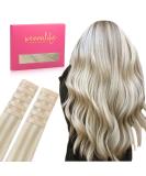Salife Tape Extensions - Real Hair Ashblond & Platinblond Highlights | 10Pcs 35cm - Invisible 25g Tape In Extensions for Girls - Buy Online on GoSupps.com