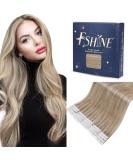 FSHINE TAPE Extensions - 50cm Real Hair Ashblond Highlight #18P613 20 Pieces Invisible Tape-in Hair Extensions (50g) - Buy Online on GoSupps.com