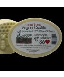 Loop Love Vegan Castile Soap - Unscented 100% Olive Oil Bar - Maximum Moisturization for Sensitive Skin - Long Lasting & Cold Process - Made in the USA - Buy Online on GoSupps.com