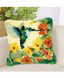 LAPATAIN Latch Hook Kit for DIY Throw Pillow Cover - 17X17inch - Blue Bird Design - Buy Online on GoSupps.com