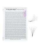 Nagaraku Volume Eyelash Extensions - 320pcs Premade Fans 6D 0.07mm D Curl 12mm Length Narrow Stem Artificial Eyelashes - Buy Online on GoSupps.com