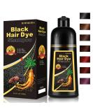 Instant Black Hair Dye Shampoo 3 in 1 | 100% Gray Coverage in 15 Minutes | Plant-Based Hair Color Kit for Men & Women | Natural Hair Dye & Conditioner - Buy Online on GoSupps.com