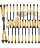 Tenare 24 Pcs Dual End Eyeshadow Smudge Brush Set - 2 in 1 Makeup Applicators for Blending & Concealing - Soft Black Cosmetic Brushes for Women - Buy Online on GoSupps.com