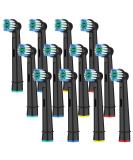 HSYTEK 12 Black Replacement Brushes for Oral-B Vitality Genius X Pro 1 750 Pro 3 - Compatible Toothbrush Attachments (1 Pack) - Buy Online on GoSupps.com