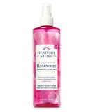 Heritage Store Rosewater, Refreshing Facial Mist for Glowing Skin, With Damask Rose Oil, All Skin Types, Rose Water Spray for Face Made Without Dyes or Alcohol, Vegan & Cruelty Free (12oz) 12 Fl Oz - Buy Online on GoSupps.com