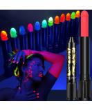 UV Blacklight Glow Face Paint Kit - 12 Neon Colors for Kids Halloween Makeup | Water-Activated Crayons for Safe Body Painting - Buy Online on GoSupps.com