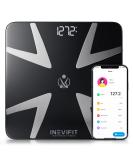 INEVIFIT Smart Body Fat Scale - Bluetooth Digital Bathroom Analyzer for Weight, Body Fat, Muscle, BMI & More - Black - Buy Online on GoSupps.com