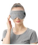 Aroma Season Cordless Heated Eye Mask - Washable & Portable Electric Warm Compress for Dry Eyes, Stye, Blepharitis - Gray - Buy Online on GoSupps.com
