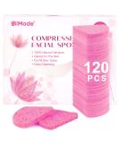 120-Count Natural Cellulose Facial Sponges for Cleansing & Makeup Removal - Eco-Friendly Pink Spa Sponges - Buy Online on GoSupps.com
