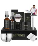 Sandalwood Shaving Kit for Men - Cream, Balm, Oil, Brush, Bowl, Bib - Aftershave Gift Set - Buy Online on GoSupps.com
