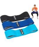 ELVIRE Fabric Resistance Bands Set of 3 for Women - Workout & Exercise Bands - Buy Online on GoSupps.com