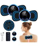 2 pieces EMS massager electrapy massager neuropathy mini massager neck massager USB mini cervical massage device 8 modes 19 steps 5 massage pads for relief from muscle pain - Buy Online on GoSupps.com