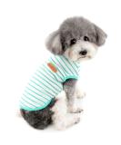 Zweitea Summer Dog Shirts for Small Dogs | Striped Breathable Cotton Vests & T-Shirts | Soft Pet Clothing for Chihuahuas & Puppies | XL Green Tank Tops - Buy Online on GoSupps.com