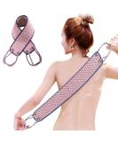 37 Exfoliating Back Scrubber with Handles - Body Exfoliator Bath Tool for Deep Scrubbing - Men & Women (Pink - Buy Online on GoSupps.com