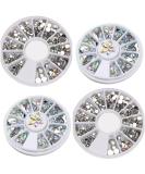 UK BEAUTY SUPPLIES 4 Pack 3D Nail Art Decoration Wheels Flat Back Horse Eye Diamante Crystal Glitter Rhinestone Gems Beads - Buy Online on GoSupps.com