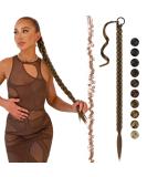 Buy 65 cm Fine Braid Ponytail Extensions - Light Brown Synthetic Hair Extensions for Women - Buy Online on GoSupps.com