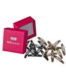 20-Pack Hair-Like Hair Clips Set Brown & Black | 4.3 cm | Pink Storage Box Perfect for All Hairstyles - Buy Online on GoSupps.com
