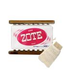 ZOTE Pink Laundry Detergent Bar Soap Bundle - 14oz Soap Bamboo Holder Sisal Bag & DIY Recipe | Foxtail Collective - International Shipping - Buy Online on GoSupps.com