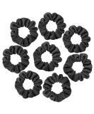 Minihope Faux Suede Scrunchies for Hair - 8 Pack Narrow Size Black Hair Accessories for Women and Girls - Buy Online on GoSupps.com