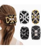 4 Pieces Women's Hair Clips Set - Elastic Pearl Hairpins Butterfly & Flower Hair Combs for Thick or Fine Hair - Buy Online on GoSupps.com