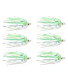LAST CAST TACKLE Silicone Holo Teaser - 6 Pack - 5 Colors to Choose from Green/White - Buy Online on GoSupps.com