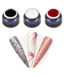 Spider-Line Gel Set - Black White & Red | 3x 5ml Color Gel Pack for Nail Art - International Shipping Available - Buy Online on GoSupps.com