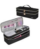 Double-Layer Travel Carrying Case for Revlon One-Step Hair Dryer Brush - Portable Storage Organizer Bag for Shark FlexStyle Attachment - Black (Bag Only) - Buy Online on GoSupps.com