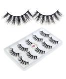 LASGOOS 5 Pairs 3D Real Mink False Eyelashes - 100% Siberian Mink Fur Luxurious Natural Look D108 - Buy Online on GoSupps.com