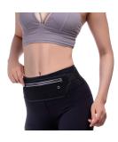 KEGE Multiple Color Slim Reflective Running Belt Fanny Pack, Bounce Free Water Resistant Exercise Workout Pouch Lightweight Waist Pack Gym Phone Holder for All Kinds of Phones Carbon Black - Buy Online on GoSupps.com