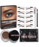 iMethod Eyebrow Stamp & Stencil Kit - Light Brown - Easy Brow Makeup Trio - Buy Online on GoSupps.com
