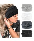 Bloom's Wide Anti-Slip Hair Band Headbands for Women - 4 Pcs Soft Elastic Sports & Yoga Accessories - White - Buy Online on GoSupps.com