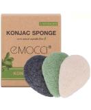 Natural Organic Konjac Sponge with Activated Charcoal | Gentle Facial Cleansing Sponges for Sensitive Skin - Buy Online on GoSupps.com