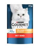 Gourmet PURINA GOURMET Perle Beef Cat Food - 26 Pack of Wet Food Strips (85g Each) - Premium International Shipping - Buy Online on GoSupps.com