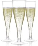 24 Plastic Champagne Flutes Disposable | Clear Plastic Champagne Glasses for Parties | Clear Plastic Cups | Plastic Toasting Glasses | Mimosa Glasses | New Years Eve Party Supplies 2023 Clear (24 Pack) - Buy Online on GoSupps.com