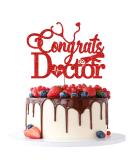Tenhaisi Red Glitter Congrats Doctor Cake Topper Medical School Doctor Graduation Party Decoration Supplies for Boy Girl College Graduation Cake Decor - Buy Online on GoSupps.com