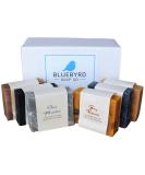 BLUEBYRD Soap Co Handmade Men's Soap Bars Set - Masculine Scented Variety Pack of 6 | Natural Exfoliating Soap Gift for Dad - Sandalwood, Citrus, Cedar, Bay Rum, Deep Sea Pumice - Buy Online on GoSupps.com