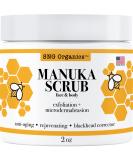 Manuka Honey Microdermabrasion Facial Scrub - Exfoliating Mask for Deep Pore Cleansing, Blackhead Removal, and Acne Treatment - Spa Quality Body Scrub for Dry Skin - 2oz - Buy Online on GoSupps.com