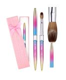 Real Kolinsky Acrylic Nail Brush Set - Sizes 8/10/12/14 - Professional Nail Art Tools for DIY Manicure - Gradient Design - Buy Online on GoSupps.com